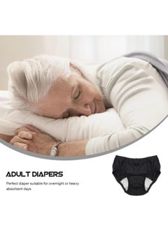 klarako Waterproof Incontinence Underpants Incontinence Briefs Ultra Adult Diapers Pull- on Plastic Pants for Elderly Adult Men Women Dark Grey L  - Image 1