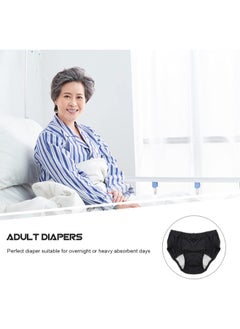klarako Waterproof Incontinence Underpants Incontinence Briefs Ultra Adult Diapers Pull- on Plastic Pants for Elderly Adult Men Women Dark Grey L  - Image 4
