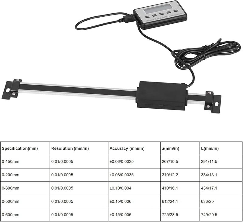 مقياس خطي للقراءة الرقمية 0-200 ملم للمخرطة وآلة الطحن - Image 3