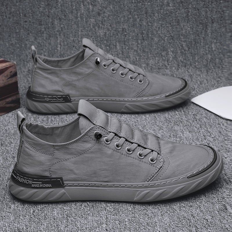 Canvas Men'S Shoes Winter Casual Sneakers Slip-On Ice Silk Cloth Shoes Men'S Trendy Work Shoes Young Boys Thick Sole - Image 1
