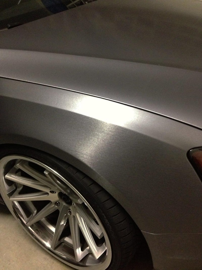 VViViD XPO Gunmetal Grey Brushed Metallic Steel 5ft Vinyl Wrap Roll with Air Release Technology (5ft x 1.5ft) - Image 2