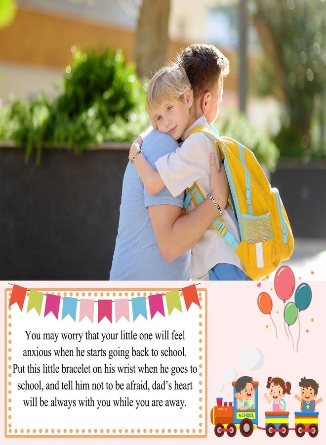 UPROMI First Day of Pre K Preschool Bracelet, Back to School Bracelet Dad and Son Matching Bracelets, Suitable for Ages Three and Up - Image 2