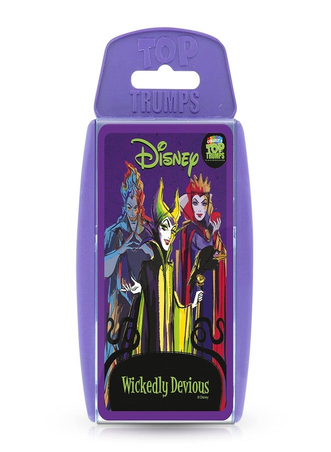 Top Trumps Disney's Wickedly Devious Classic Card Game, Play with Maleficent, Jafar, Ursula and Captain Hook in This Educational Pack, Gift and Toy for Boys and Girls Aged 6 Plus - Image 1
