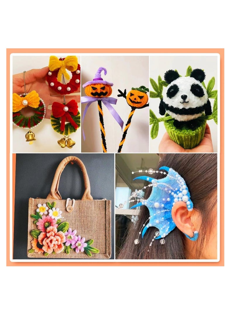 200pcs Pipe Cleaners, Pipe Cleaners for crafts, Craft Supplies Multicolor Chenille Stems for Art&Craft Christmas DIY projects(12inch*6mm,20colors) - Image 2