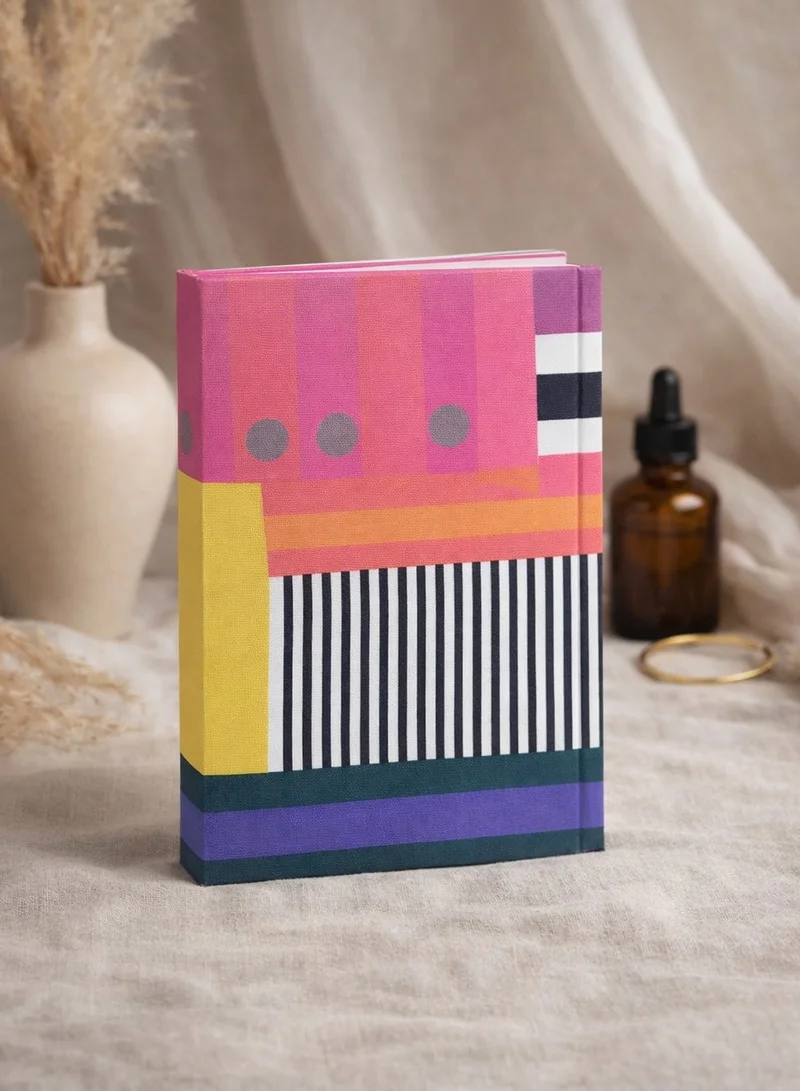 Tohfa Luxe Tohfa Luxe Color Block Handmade Block Printed Diary – Sustainable Bamboo Paper Journal, Eco-Friendly, Handcrafted (17 × 12 cm)