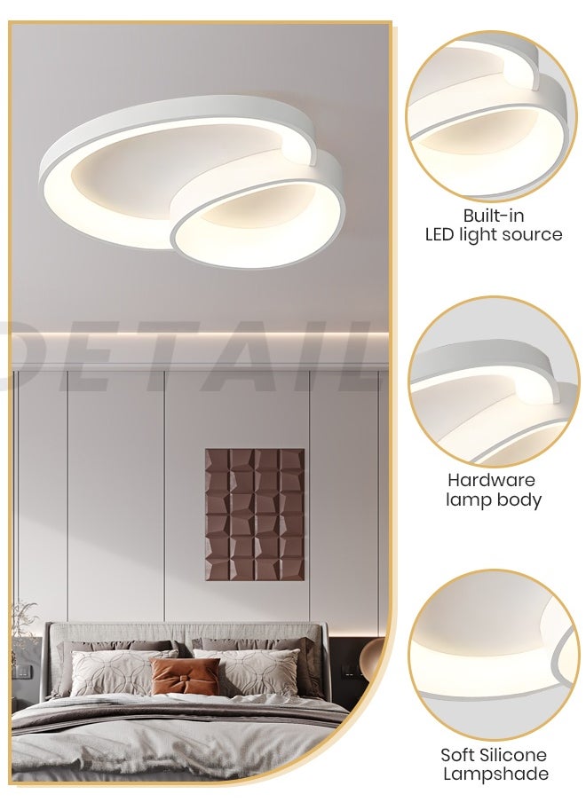 YATAI LIGHTING Modern LED Ceiling Light, 95cm, 36W, Remote Control Modern LED Dimmable 3000K-6000K, White Flush Mount Lighting Fixture for Bedroom, Living Room, Library  - Image 4