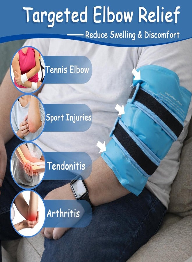 King Mills Plus Size Elbow Ice Sleeve, Ideally Used as Tennis Elbow Ice Pack Wrap with Cold or Hot Therapy for Bursitis, Golfers Treatment, Arthritis, and Tendonitis Pain Relief - Image 4