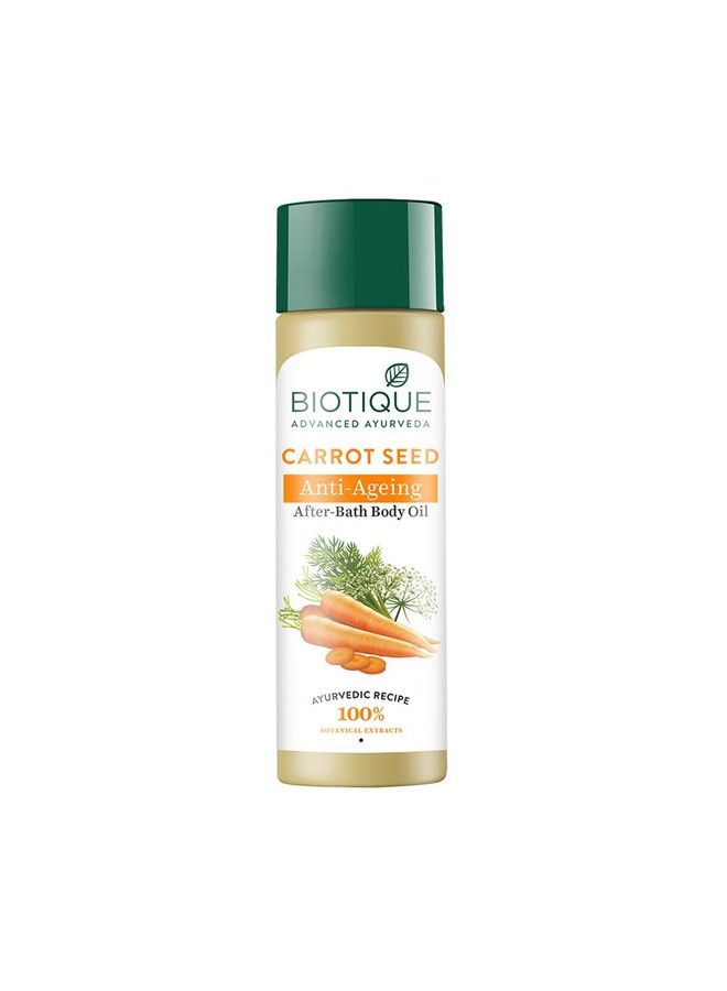 Biotique زيت الجسم المضاد للشيخوخة من بذور الجزر بعد الاستحمام 120 مل (عبوة من 2) - Image 2