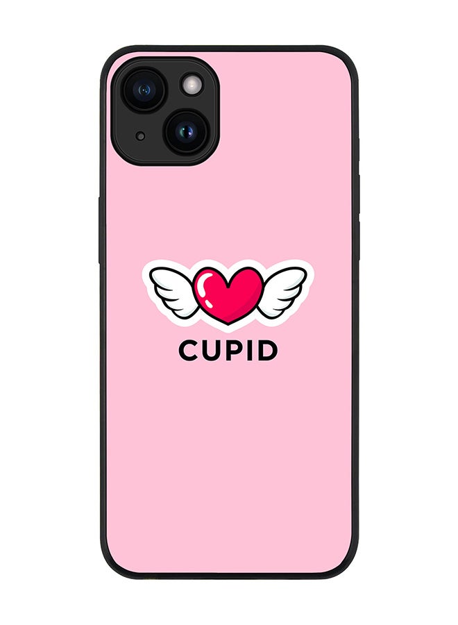 Stylizedd Cover for iPhone 15 Case Rugged Black Slim fit Soft Flexible Anti Drop TPU Gel Thin Protective Phone Cases - Cupid - Image 1