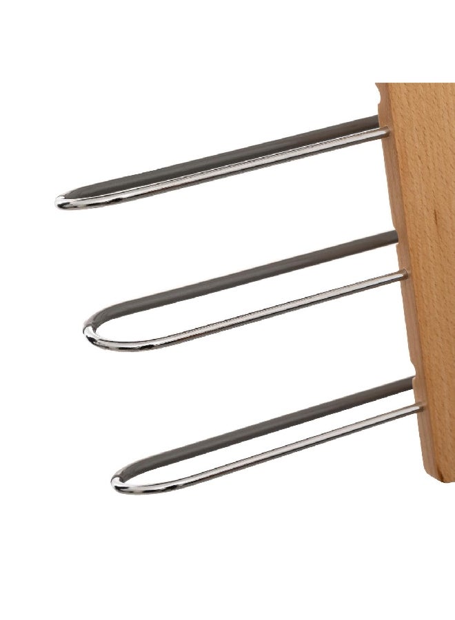 Five Simply Smart 5-Tier Wood and Metal Cloth Hanger Beige and Silver 48.4 x 32.5 x 1.2 cm 181303 - Image 5