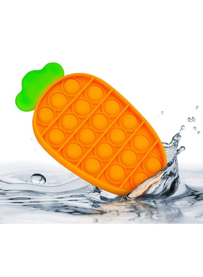 FunBlast FunBlast Carrot & Pineapple Pop It Fidget Toy, Autism Special Needs Silicone Stress Reliever, Squeeze Sensory Toy - Pack of 2  - Image 2