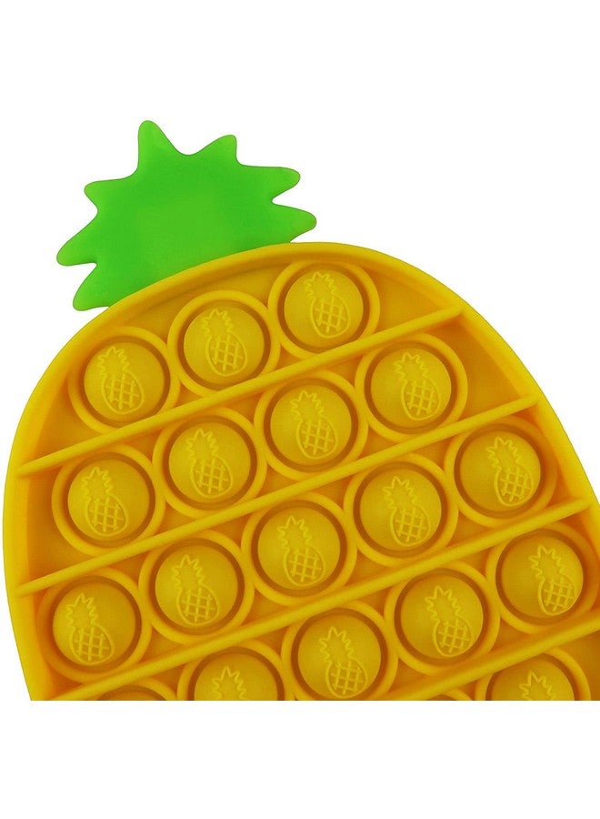FunBlast FunBlast Carrot & Pineapple Pop It Fidget Toy, Autism Special Needs Silicone Stress Reliever, Squeeze Sensory Toy - Pack of 2  - Image 4