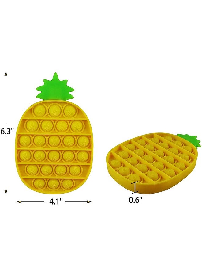 FunBlast FunBlast Carrot & Pineapple Pop It Fidget Toy, Autism Special Needs Silicone Stress Reliever, Squeeze Sensory Toy - Pack of 2  - Image 5
