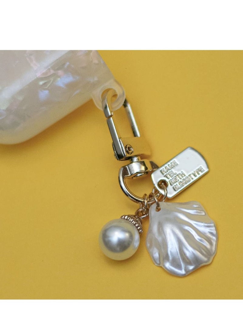 Captaintech for Apple Airpods 1 2 Hard Case with Pearl and Shell. Glossy Beautiful Bluetooth Earphone Accessories Headphone Box (Airpod 1 2) - Image 2