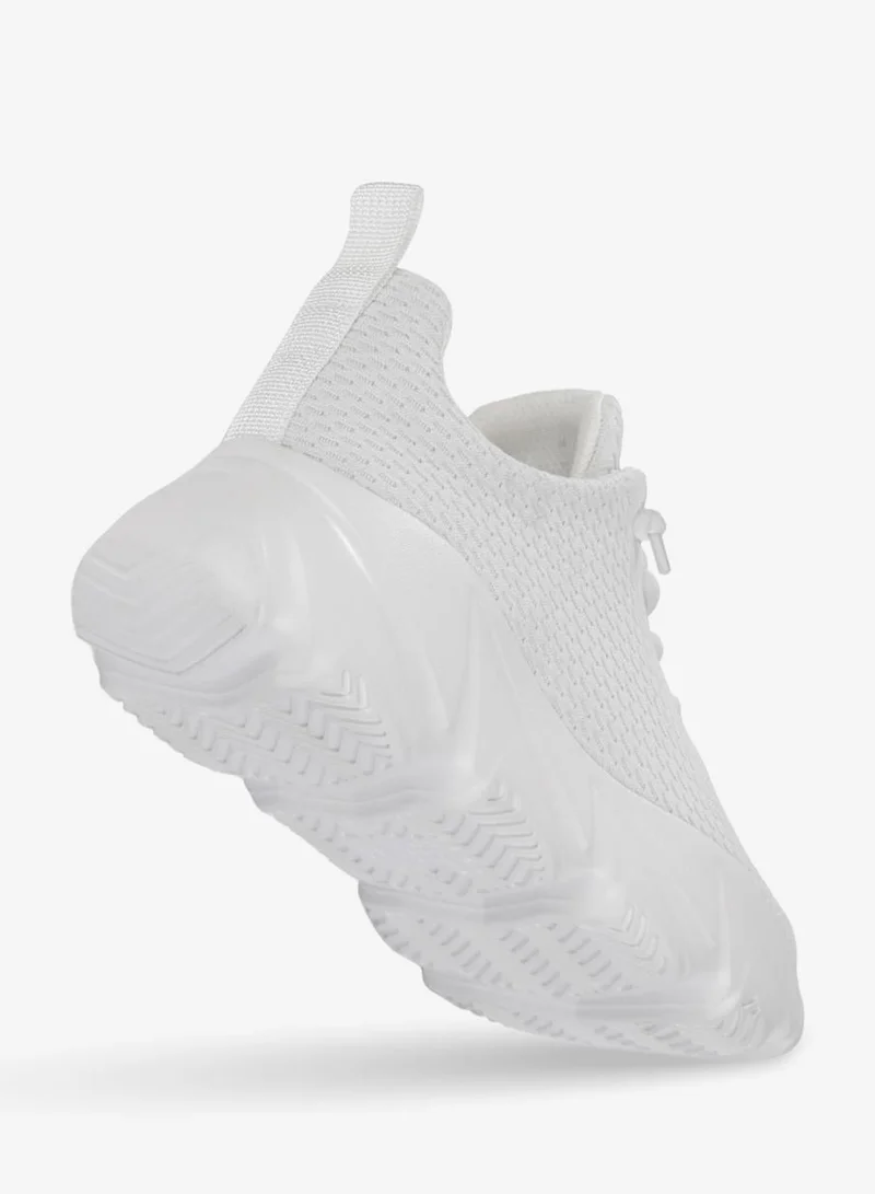 Duozoulu White Chunky Lightweight Walking Sneaker  | Best Price UAE