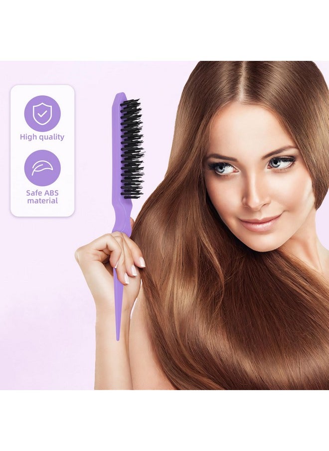SUPHOUSE - 3pcs Hair Styling Comb Set Hair Dressing Tools Teasing Hair Brush Stainless Steel Rat Tail Comb Edge Control Hair Brush for Back Brushing, Combing, Braiding, Slicking Hair for Women - Image 1