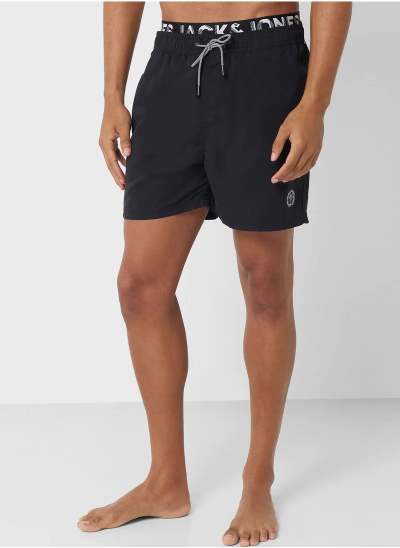 JACK & JONES Logo Drawstring Shorts