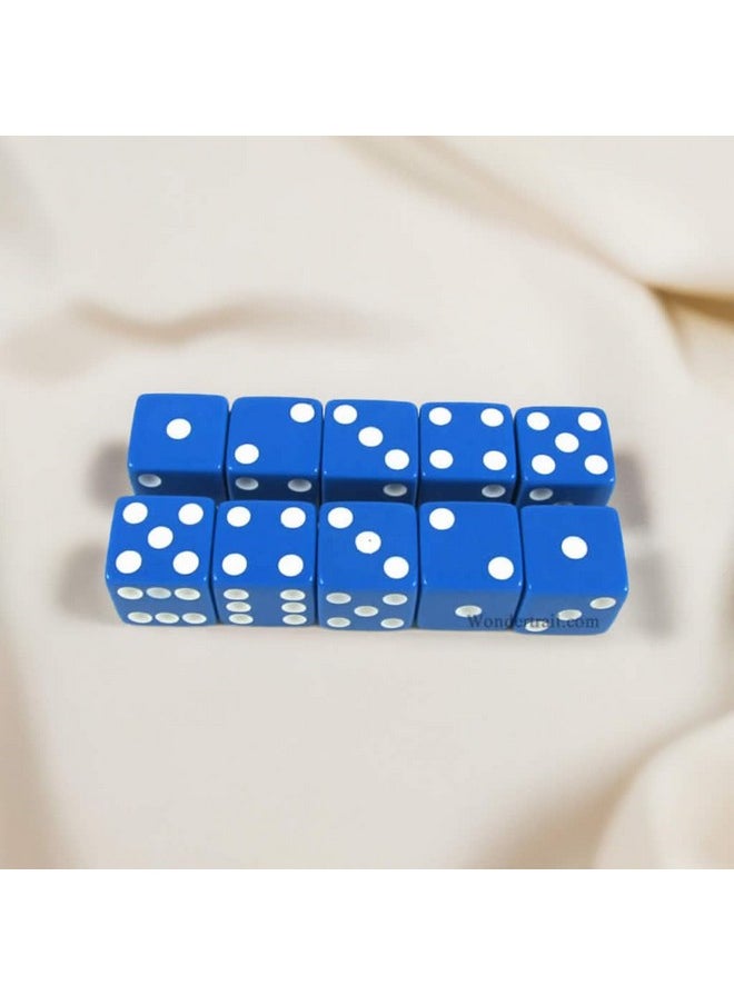 Koplow Games Blue with White pips 16mm (5/8in) D6 Dice (10) Koplow Games  - Image 3