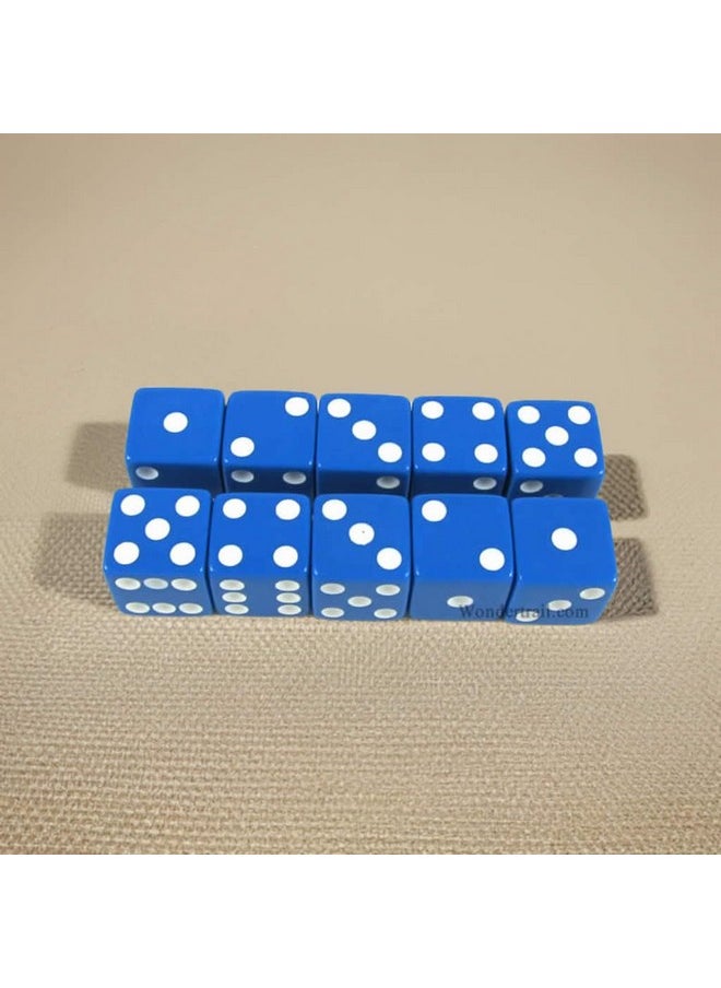 Koplow Games Blue with White pips 16mm (5/8in) D6 Dice (10) Koplow Games  - Image 2