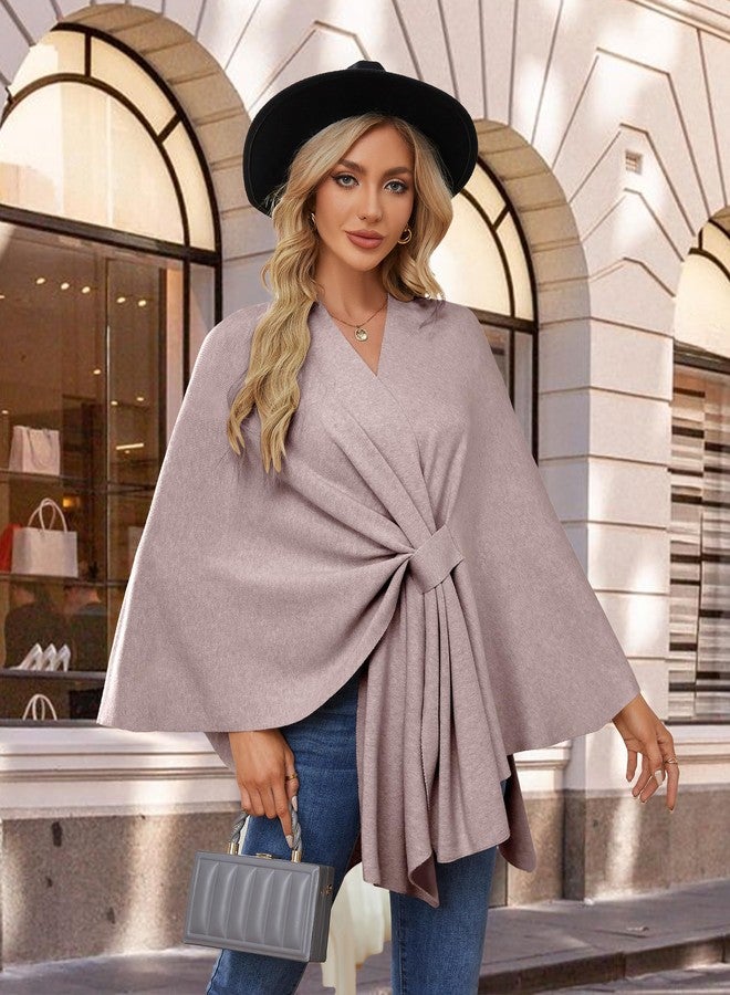 بولي شال أنيق نسائي من PULI، ناعم، مفتوح من الأمام، مناسب لفصلي الربيع والخريف والشتاء، بلون الشوفان. - Image 3