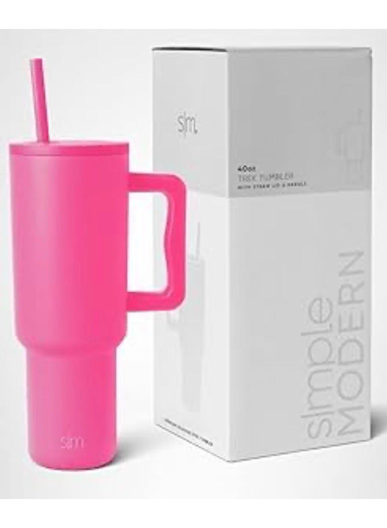 سيمبل مودرن 40 اونصة كوب بمقبض وغطاء بماصة