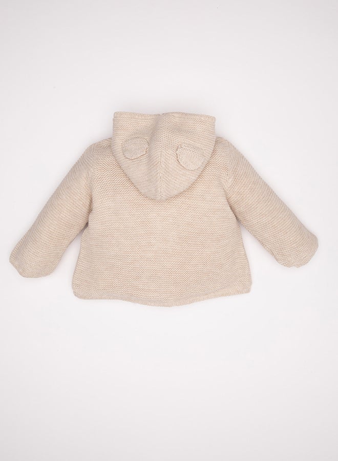 DeFacto BabyGirl Regular Fit Hooded Long Sleeve Tricot Cardigan  - Image 3