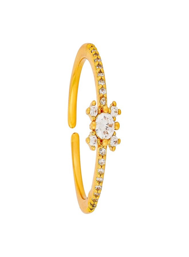 KUSHAL'S Fashion Jewellery White Gold Polished Copper Trendy Zircon Finger ring, Best for Casual Wear & Special Occasion - 455216 - Image 1