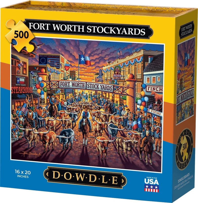 Dowdle Jigsaw Puzzle - Fort Worth Stockyards - 500 Piece - Image 1