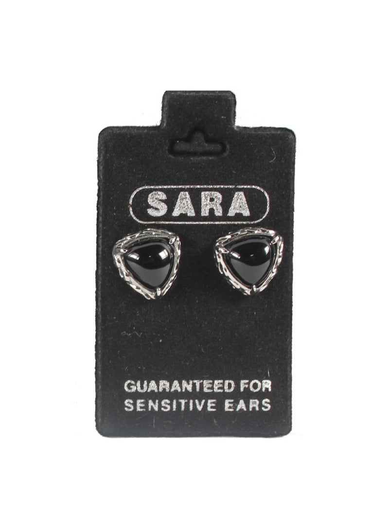 Sara Earrings Silver 0301010191 Black