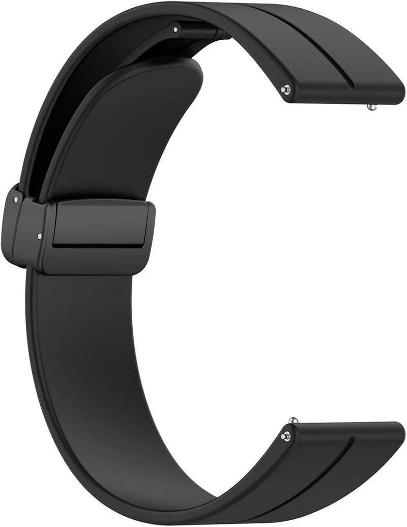 Disscool Replacement Wrist Bands Compatible with Huawei Watch 4/4 Pro, 22mm Adjustable Soft Silicone Wrist Strap with Quick Release for Man Women(Black Buckle) - Image 2