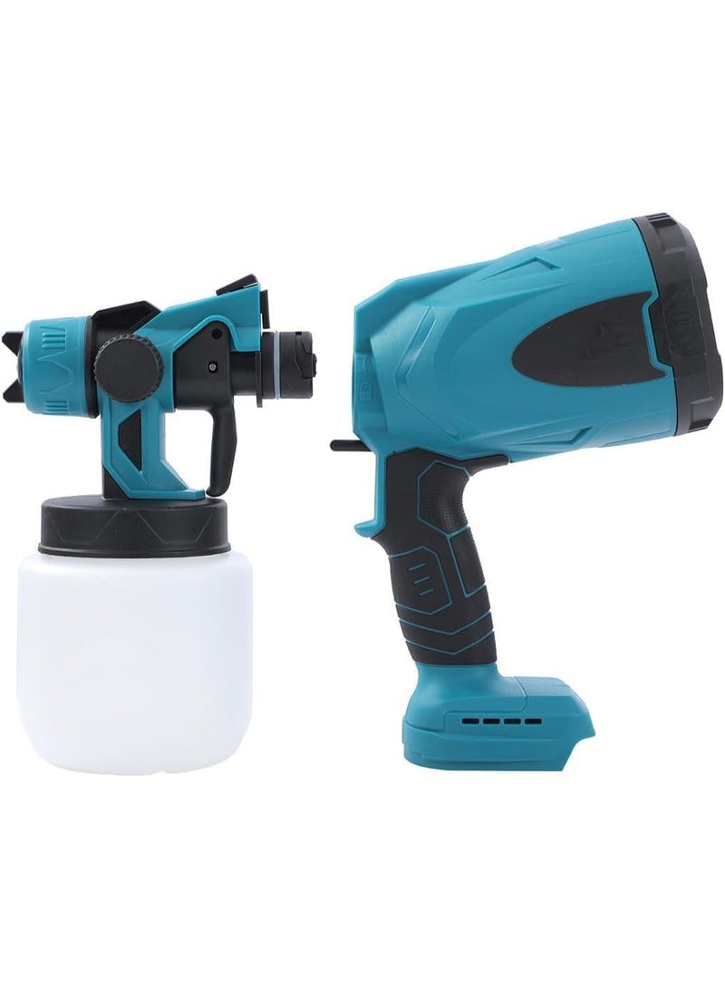 UNICORN Cordless Paint Sprayer with 2 Batteries 2*21V 4.0Ah Cordless Spray Paint Machine 3 Nozzles 3 Patterns 1000ml  1 Battery Powered Paint Sprayer High Pressure Electric for Home Furniture (Blue) - Image 2