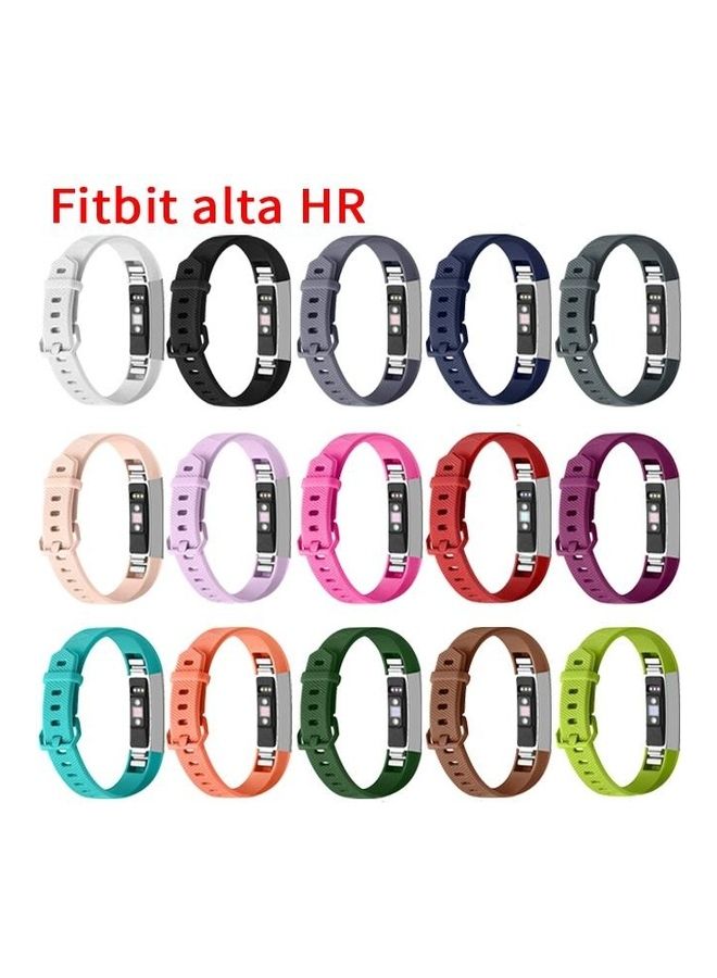 NIBEMINENT Replacement Silicone Strap Band Solid Colour for Fitbit Alta/HR Light Purple - Image 2