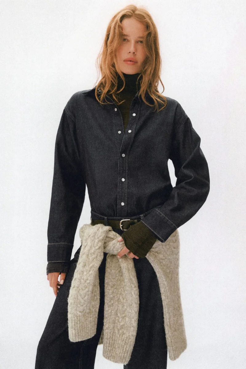 H&M Feather Soft Denim shirt