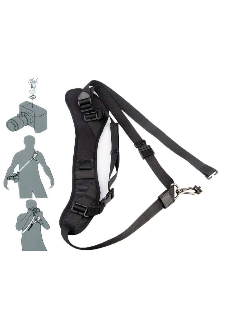 F-1 Quick Rapid Shoulder Sling Belt Neck Strap For Camera SLR DSLR Black  - Image 1