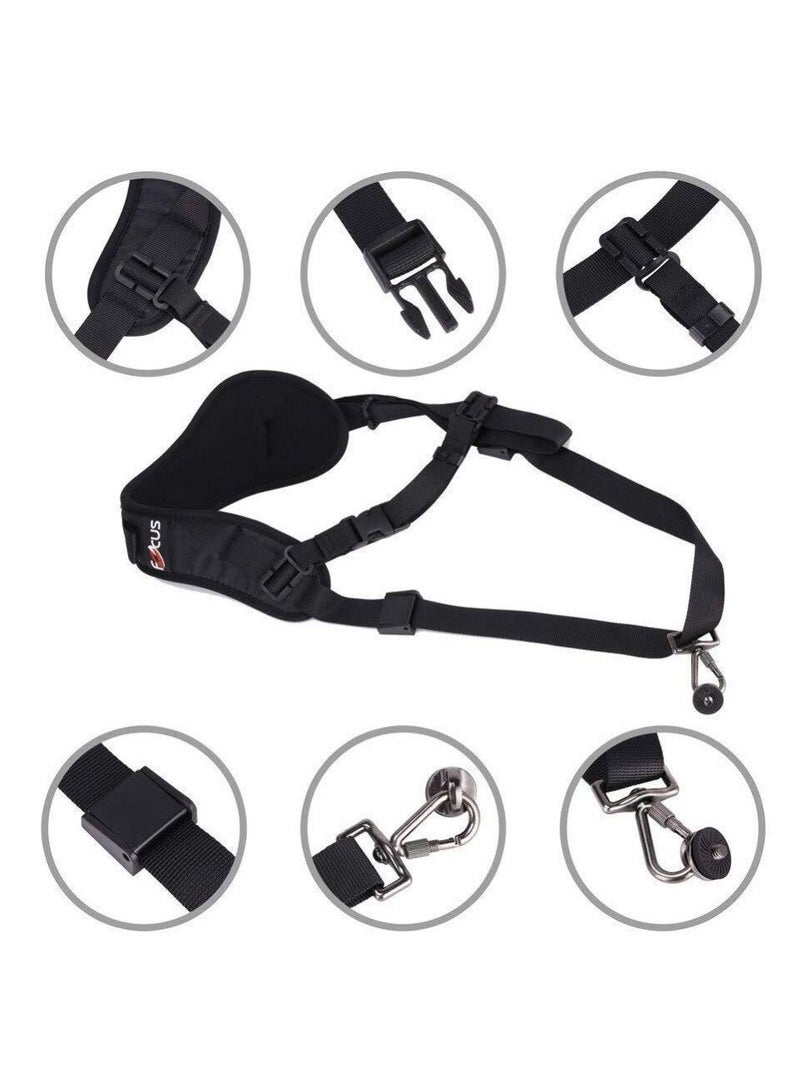 F-1 Quick Rapid Shoulder Sling Belt Neck Strap For Camera SLR DSLR Black  - Image 2