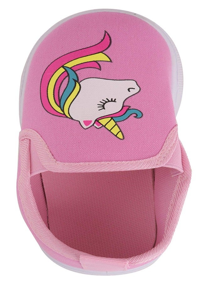 Yellow Bee Adorable Unicorn Canvas Shoes for Girls, Light Pink, 8.5C, 3-3.5 Years - Image 5
