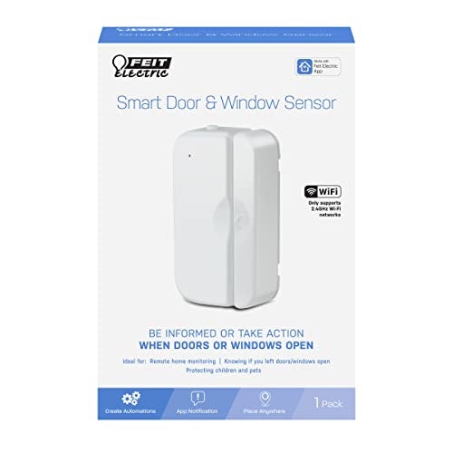 Feit Electric Smart WiFi Door and Window Sensor Battery Powered 24GHz No Hub Required Remote Home Monitoring Not Compatible with Other Security Systems MOTDoorWiFiBAT - Image 3