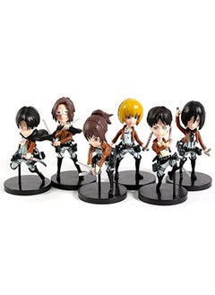 Trunkin Trunkin Attack On Titan Action Figure 6pcs Set 9 Cms PVC Figure Eren Jager Mikasa Levi Ackerman Armin Arlert Hanji Zoe Sasha Braus PVC Figures Toys Anime Figurines  - Image 5