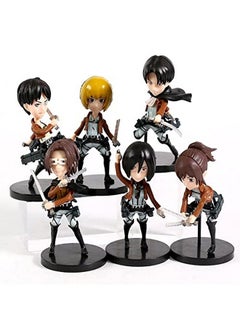 Trunkin Trunkin Attack On Titan Action Figure 6pcs Set 9 Cms PVC Figure Eren Jager Mikasa Levi Ackerman Armin Arlert Hanji Zoe Sasha Braus PVC Figures Toys Anime Figurines  - Image 4