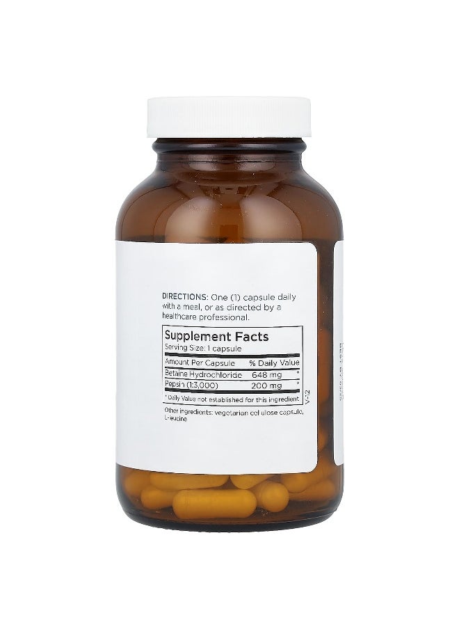 Metabolic Maintenance - Metabolic Maintenance, Betaine Hydrochloride with Pepsin, 100 Capsules - Image 1