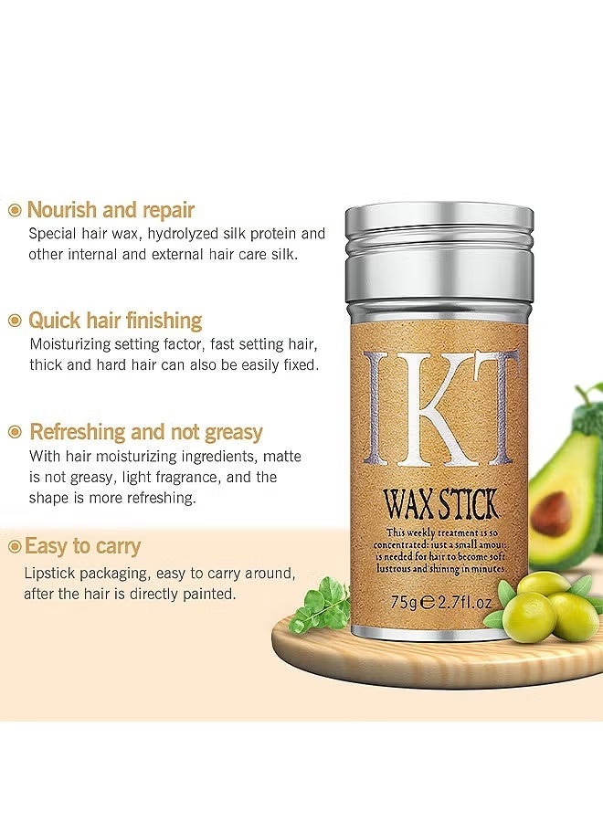 اي كي تي قلم شمع للشعر قوي ويدوم طويلا، شمع تصفيف غير دهني للشعر المتطاير للحواف المتطايرة مناسب للجنسين 75 غرام، من اي اند وين - Image 5
