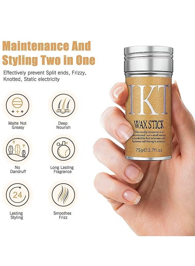 اي كي تي قلم شمع للشعر قوي ويدوم طويلا، شمع تصفيف غير دهني للشعر المتطاير للحواف المتطايرة مناسب للجنسين 75 غرام، من اي اند وين - Image 4