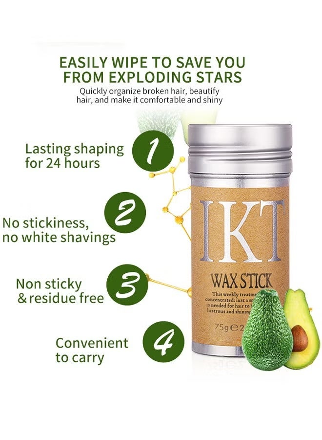 اي كي تي قلم شمع للشعر قوي ويدوم طويلا، شمع تصفيف غير دهني للشعر المتطاير للحواف المتطايرة مناسب للجنسين 75 غرام، من اي اند وين - Image 2