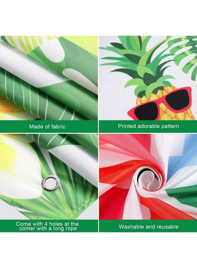 Tatuo Hawaiian Luau Birthday Party Decorations Supplies Hawaiian Party Backdrop Luau Party Background Tropical Hawaiian Jungle Theme Flamingo Pineapple Party Banner Summer Beach Pool Photography Background - Image 4