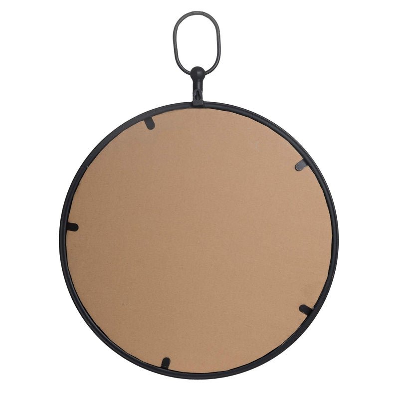Patton Wall DÃ©cor Patton Wall Decor Black Round Wall Mirror with Decorative Handle - Image 2