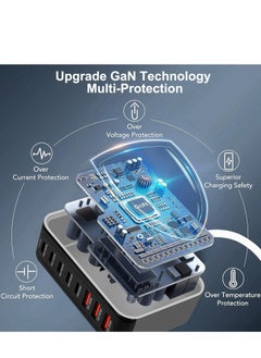 Generic 600W GaN USB C Fast Charger, 8 Port Charging Station Hub Block, Wall Charger Power Strip Adapter Plug Cube Laptop Charger For MacBook Air Sumsung iPhone iPad  - Image 2