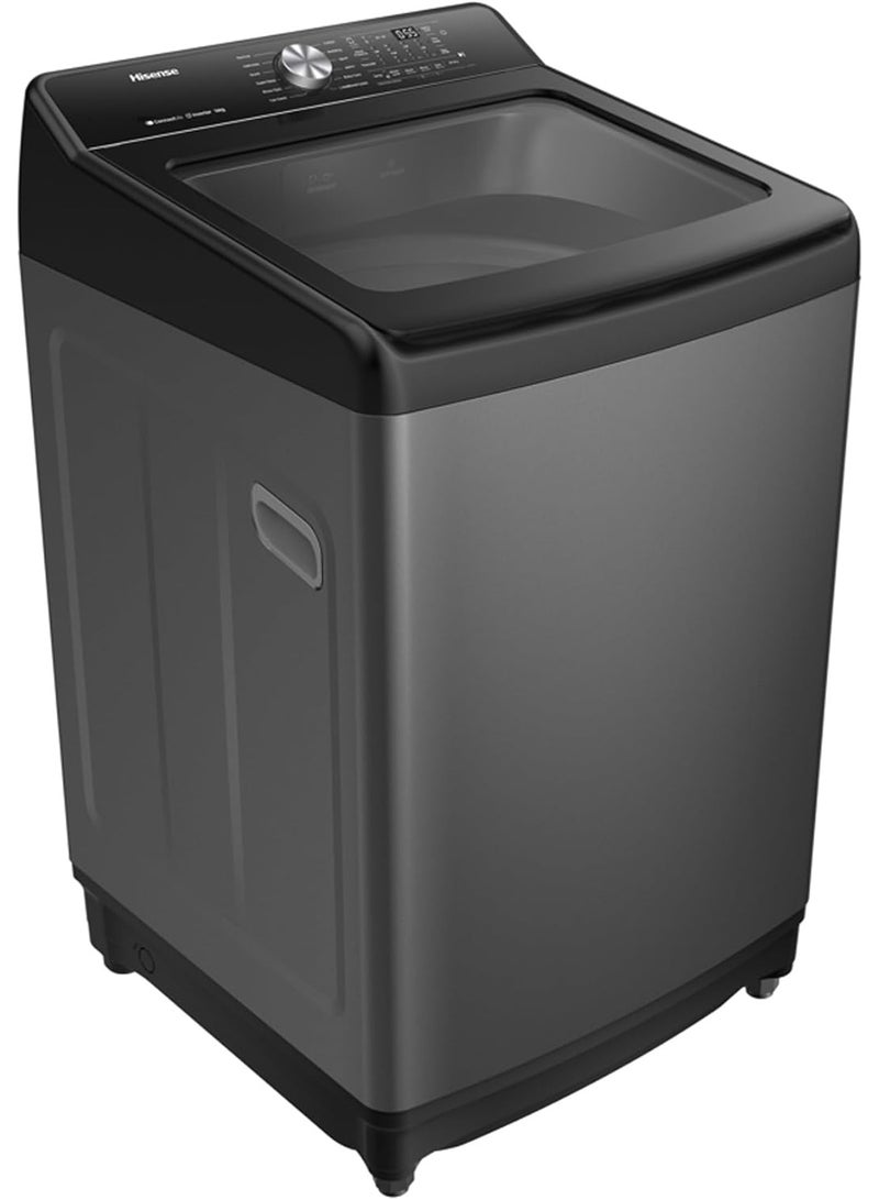 Hisense 18 KG Auto Top Load Smart Washing Machine, Invertor Motor, Less Noise, Energy Consumption, WiFi Smart Control, 12 Program, Premium Grey 18 kg WT5I1823DB6 Premium Black - Image 1