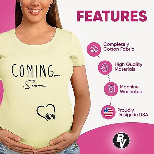 BROOKLYN VERTICAL Maternity Cute Funny New Mom Pregnancy Announcement Short Sleeve Crew Neck T-Shirt (as1, Alpha, x_l, Regular, Regular, Combo C) - Image 4