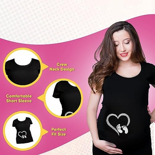 BROOKLYN VERTICAL Maternity Cute Funny New Mom Pregnancy Announcement Short Sleeve Crew Neck T-Shirt (as1, Alpha, x_l, Regular, Regular, Combo C) - Image 5