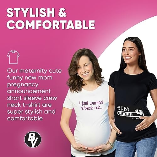BROOKLYN VERTICAL Maternity Cute Funny New Mom Pregnancy Announcement Short Sleeve Crew Neck T-Shirt (as1, Alpha, x_l, Regular, Regular, Combo C) - Image 2